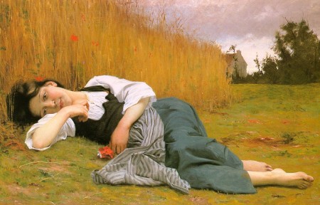 William-Adolphe Bouguereau (frz. Maler): Rest at Harvest (1865) William-Adolphe Bouguereau (frz. Maler): Rest at Harvest (1865)