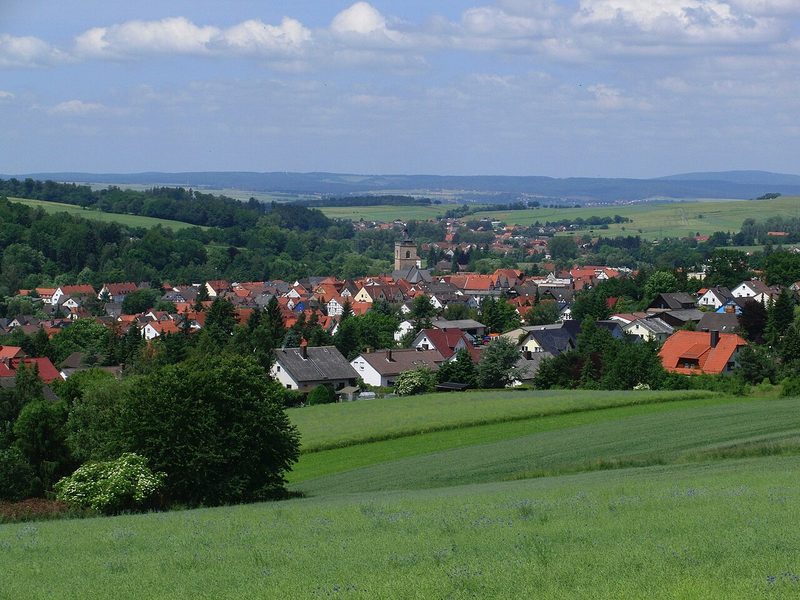 Neukirchen (Kn&uuml;ll) in Schwalm-Eder-Kreis, Hessen, fotografiert vom Kn&uuml;ll-House &ndash; EC Freizeitheim