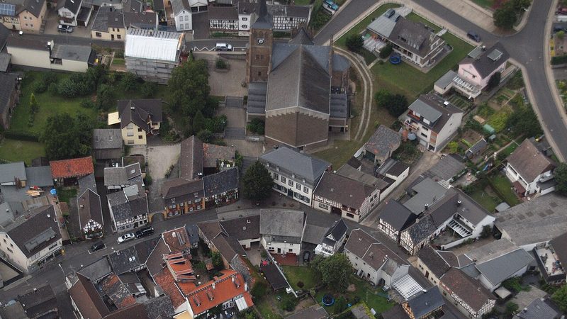 Der Ortsmittelpunkt von Bad Bodendorf: Luftaufnahme