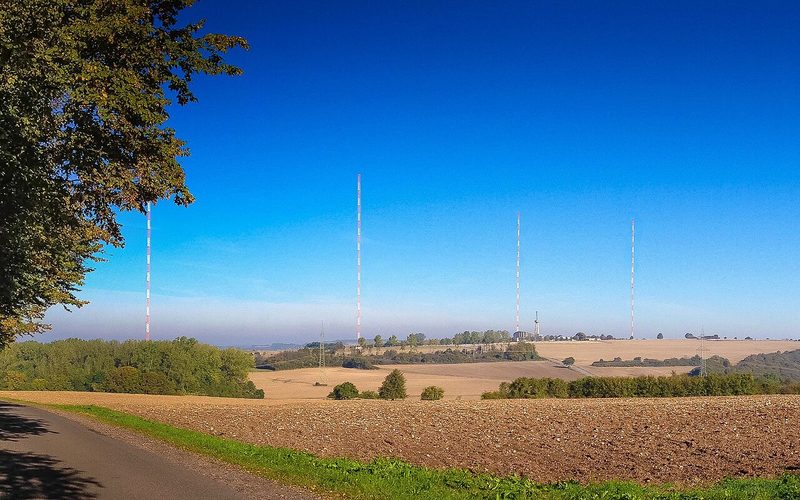 Sendeanlage von Berus aus fotografiert.