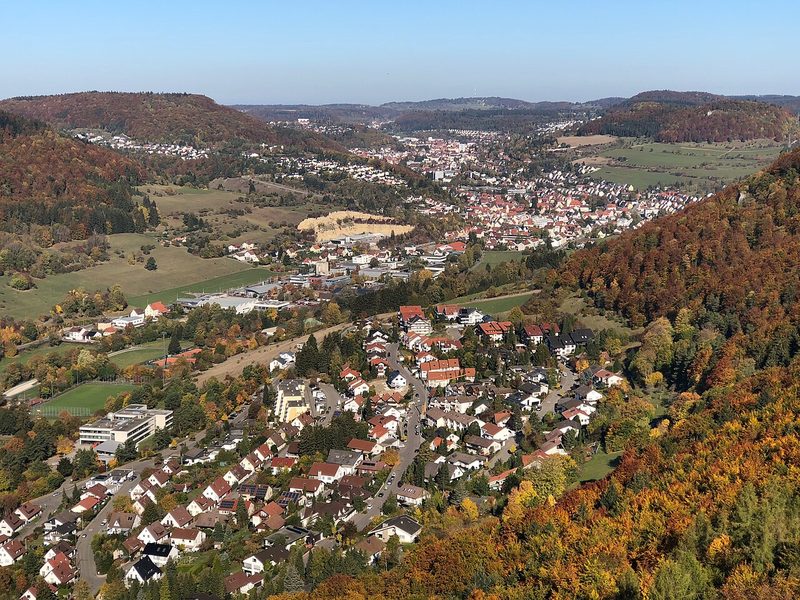 vom Schlossbergturm aus gesehen.