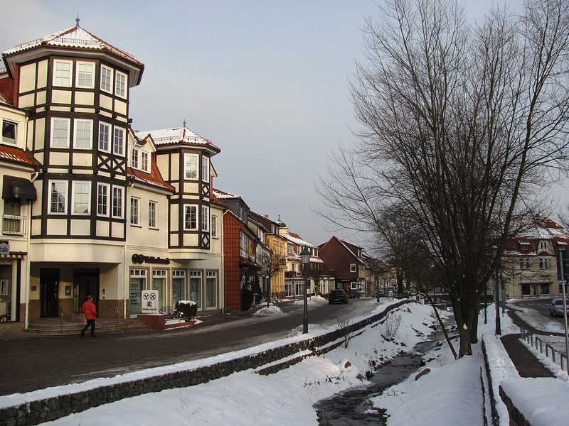 Die Uffe im Verlauf der Uffestra&szlig;e in Bad Sachsa